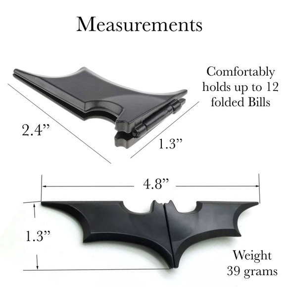 Black Batman Stainless Steel Magnetic Money Clip - Picture 16 of 16